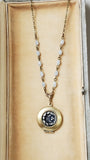 1880's Paris Button -  Locket Necklace