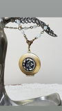 1880's Paris Button -  Locket Necklace
