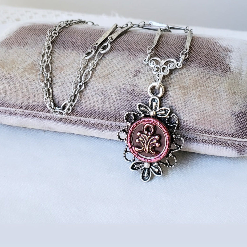 1880's Victorian Button Necklace – Vintage Button Jewelry By Krista Moss