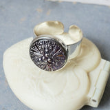 Glass Button Ring