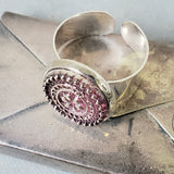 Glass Button Ring