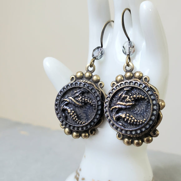 1880's Paris Button Earrings