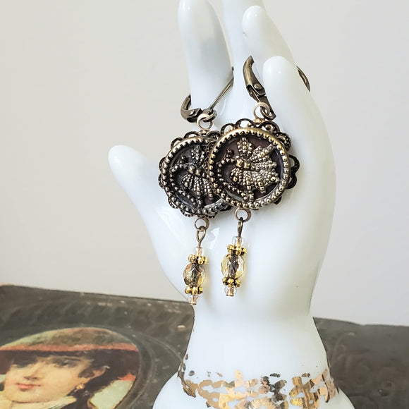 1880's Paris Button Earrings