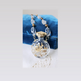 Vintage Glass Perfume Bottle  Long Necklace
