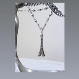 1930's Paris Eiffel Tower Charm Necklace