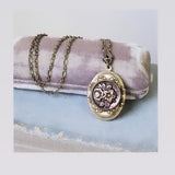 1880's Paris Button Locket Necklace