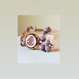 Vintage Amethyst Intaglio Cameo Bracelet