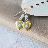 Vintage Heart Locket Earrings