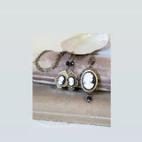 Cameo Earrings and Necklace Set