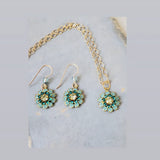 Vintage Rhinestone Earrings and Necklace