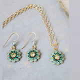 Vintage Rhinestone Earrings and Necklace