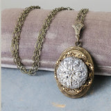 1880's Button Locket Necklace