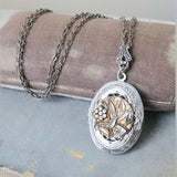1880's Paris Button Locket Necklace