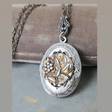 1880's Paris Button Locket Necklace