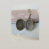 Vintage Opal Locket Necklace