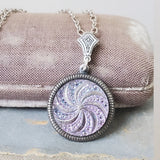 Glass Button Necklace