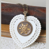 Glass Button Necklace