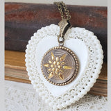 Glass Button Necklace