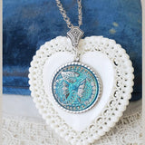 Glass Button Necklace