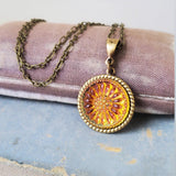 Glass Button Necklace