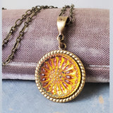 Glass Button Necklace