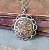 Glass Button Necklace