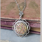 Glass Button Necklace