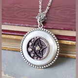 1880's Moon and Star Button Necklace