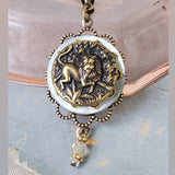 1880's Lion Button Necklace