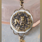 1880's Lion Button Necklace