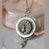 1880's Peacock Button Necklace