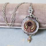 Perfume Button Necklace - Civil War Era