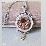 Perfume Button Necklace - Civil War Era