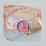 Glass Button Bracelet