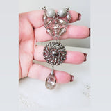 1880's Cut Steel Button Long Necklace