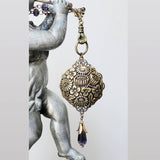 1880's Floral Paris Button Long Necklace