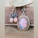 Vintage Opal Necklace and Earring Set