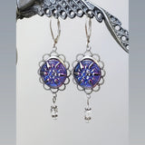 Glass Button Earrings