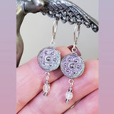 Glass Button Earrings