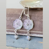 Glass Button Earrings