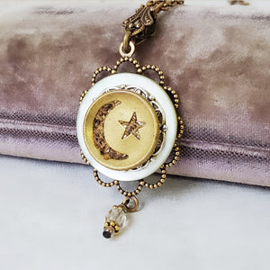 Perfume Button Necklace - 1860's Civil War Era