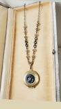 1880's Paris Grapes Button - Locket Necklace