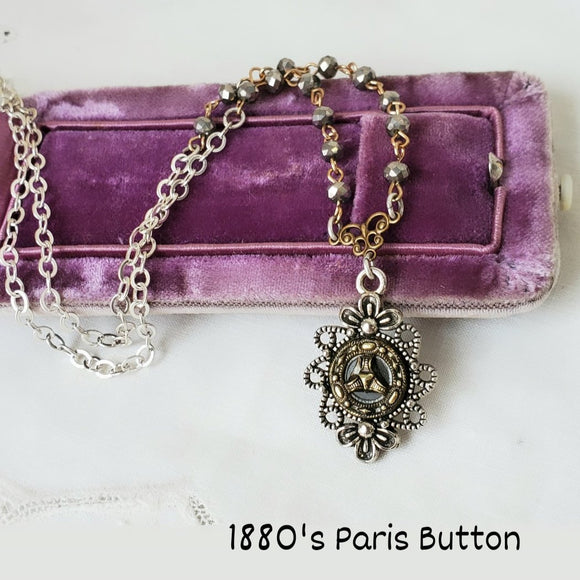 1880's Victorian Button -  Necklace