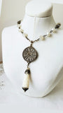 1880's Twinkle Button - Long Necklace