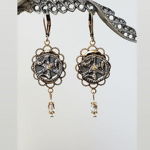 1880's Paris Button Earrings