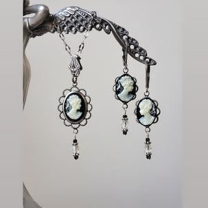 Cameo Necklace and Earring Set