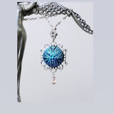 Glass Button Necklace