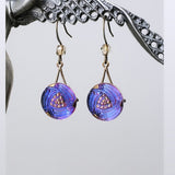 Glass Button Earrings