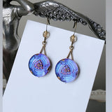 Glass Button Earrings