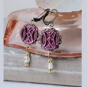 1880's German Button Earrings